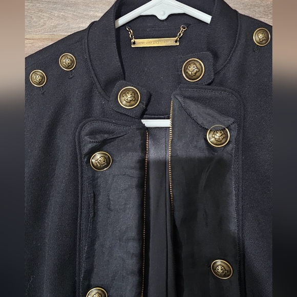 Diane Von Furstenberg Arturo Military Wool Coat Blazer JACKET Size 2 - Picture 4 of 6